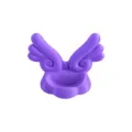 Supporto ali animale elettronico viola grazioso base portaoggetti scrivania decoro - 1 Pezzo / Viola