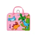 Portable felt sensory busy book for kids, early education toy with cute dinosaur design. - 1 Piece