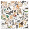 Niedliche Cartoon Katzen Aufkleber Set wasserdichte Sticker für Laptop Koffer Skateboard. - 53 Stück Japanische Katzen