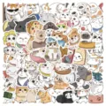 Cute cat stickers waterproof cartoon decals set for laptop luggage guitar skateboard. - 52 Pcs Japanese Style Cats 2