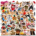 50pcs cute funny cat stickers waterproof vinyl decals for luggage skateboard laptop - 50 Pcs Funny Cats