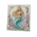 DIY ocean mermaid pearl rhinestone diamond painting handmade home decor wall art craft - 1 Piece (30x40cm)