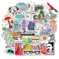 50 Stk. Wissenschaft Labor Aufkleber Wasserdichte Vinyl Aufkleber für Laptop Dekoration - Laborserie / 50 Stück/Packung