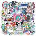 50 Stk. Wissenschaft Labor Cartoon Aufkleber wasserdichte Sticker fur Laptop Flasche - 50 Blatt