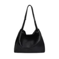 Grand sac à épaule noir cabas décontracté sac à main fourre-tout pour femme élégante. - Noir