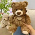 Lindo oso de peluche marrón juguete suave animal de peluche regalo para niños cumpleaños - Marrón Oscuro / 30cm