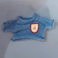 Blue knitted sweater for teddy bear dolls, cute short sleeve doll clothes for toys. - Blue Sweater