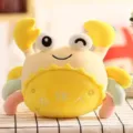 Lindo juguete de peluche de cangrejo animal de peluche cojín suave regalo de dibujos animados - Amarillo / 23cm