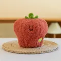 Lindo peluche de fresa juguete suave muñeca de fruta rellena con cara sonriente - Pimiento morrón 16*15 cm