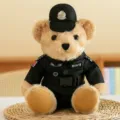 SWAT police teddy bear plush toy cute stuffed animal doll in uniform main front view display - SWAT Bear