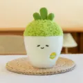 Bonito juguete de peluche de verdura muñeca de rábano rellena hoja verde máquina de gancho - Rábano blanco 20 cm