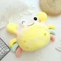 Lindo peluche de cangrejo divertido animal de peluche almohada suave muñeca regalo para niños - Amarillo / 25cm