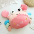 Bonito muñeco de peluche de cangrejo rosa, suave almohada de cangrejo para niños y decoración. - Rosa / 25cm