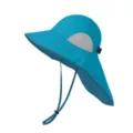 Sombrero de sol azul al aire libre con ala ancha y solapa de cuello para senderismo. - 54 / Aguamarina
