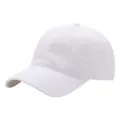 Gorra de béisbol blanca clásica, sombrero informal de algodón con ala curvada para protección solar. - 54-62cm / Blanco