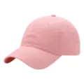 Gorra de béisbol clásica de algodón rosa, efecto lavado, ala curvada y ojales transpirables. - 54-62cm / Rosa Claro