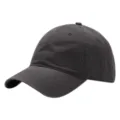 Gorra de béisbol clásica de algodón lavado gris oscuro con una visera curva y ojales. - 54-62cm / Gris oscuro