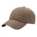 Gorra de béisbol clásica de algodón lavado marrón con visera curvada y ojales transpirables. - 54-62cm / Marrón claro / café con leche