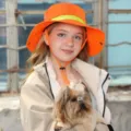 Orange outdoor sun hat variant, UPF50+ UV protection, breathable fabric with windproof drawstring. - Safety Orange