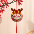 Año Nuevo Chino zodiaco dragón felpa colgante adorno lindo festivo decoración del hogar. - 10cm / Blanco