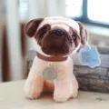 Cute pug plush toy simulator stuffed puppy doll soft animal toy for kids gift home decor - 18cm / Pug