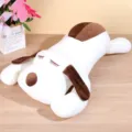 Lindo cachorro de peluche cojín largo, suave muñeco de peluche para niños para dormir y abrazar. - Blanco / 30cm
