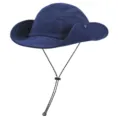 Sombrero de sol de corduroy azul oscuro sombrero de pescador para senderismo al aire libre - L (58-60cm) / DXR705 - Azul marino