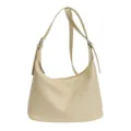 Casual beige leather shoulder bag, stylish dumpling crossbody bag variant for women daily wear. - Without Pendant / Yellow