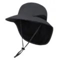 Sombrero de sol anti-UV de verano con solapa para el cuello y cordón ajustable, transpirable. - Talla única / Gris oscuro