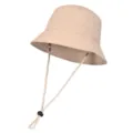 Einfarbiger Fischerhut mit verstellbarem Kordelzug, ideal für Outdoor im Frühling und Sommer. - Einheitsgröße / Khaki