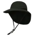 Sombrero de sol negro con malla transpirable y solapa para el cuello, cordón ajustable. - Talla única / Verde Oscuro