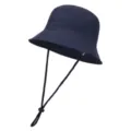 Sombrero de pescador azul marino con cordón ajustable para senderismo y pesca al aire libre - Talla única / Azul Marino