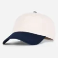 Gorra de béisbol bicolor minimalista con corona de color crema y visera azul marino. - Azul Marino
