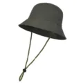 Sombrero de Pescador Verde Oscuro Antiviento con Cordón Bucket Hat Unisex Senderismo - Talla única / Verde Militar