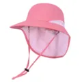 Sombrero de sol rosa con solapa para el cuello UV transpirable gorra safari de verano. - Talla única / Rosa intenso