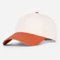 Clásica gorra de béisbol bicolor en beige y naranja, gorra casual cómoda para el día a día. - Naranja