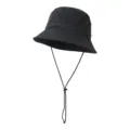 Sombrero negro de secado rápido para exteriores con cordón ajustable para senderismo estival. - Talla única / Negro