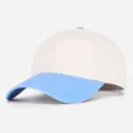 Gorra de béisbol en bloque de color blanco roto y azul claro, sombrero casual de algodón para diario. - Azul claro