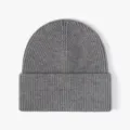 Femme gris côtelé bonnet tricot hiver chaud casquette classique loisirs chapeau mode - Taille unique / Gris foncé