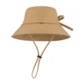 Sombrero de pescador caqui para mujer ala ancha protección solar gorro de sol con lazo. - Talla única / Caqui