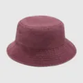 Clásico sombrero de cubo de mezclilla de algodón lavado para hombres y mujeres, gorra de sol vintage. - Talla única / Burdeos