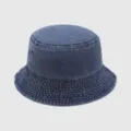 Chapeau bob en denim delave classique pour homme et femme, chapeau de soleil casual. - Taille unique / Bleu Denim