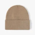 Femme Hiver Chaud Bonnet Tricoté Côtelé Couleurunie Décontracté Extérieur Ski Casquette Marron - Taille unique / Kaki
