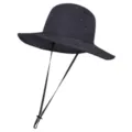 Sombrero de ala ancha gris oscuro con correa ajustable para senderismo y protección solar. - Talla única / Azul Marino