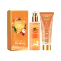 Set de cuidado corporal navideño Jaysuing con spray perfumado y loción hidratante para regalos. - Aroma a Naranja