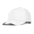 Weisse schnelltrocknende perforierte 5-Panel-Baseballkappe atmungsaktiver Sport-Sonnenhut. - Einheitsgröße / Weiß