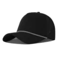 Gorra de béisbol negra de nylon de secado rápido con malla láser y cuerda elegante. - Talla única / Negro