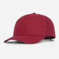 Gorra de béisbol burdeos de secado rápido de 5 paneles con paneles laterales perforados con láser. - Talla única / Rojo