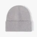 Bonnet d'hiver douillet en tricot côtelé gris pour femme, élégant bonnet chaud outdoor. - Taille unique / Gris clair