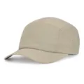Gorra de running de nailon caqui de 5 paneles, impermeable con visiera curvada deportiva. - Talla única / Caqui